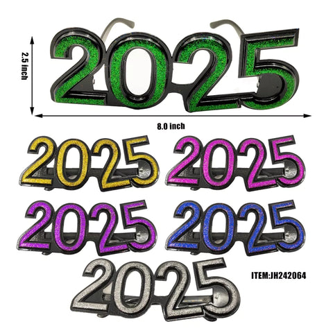 Glasses: 2025 Glitter Design (12CT) - 242064