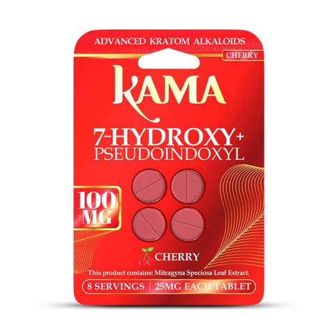 Kama Red 100MG: 7-Hydroxymitragynine 4's - Cherry (10CT)