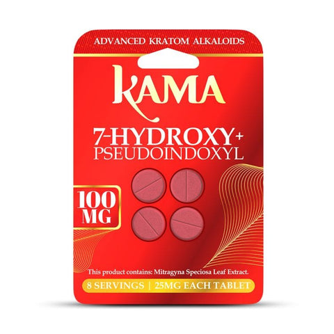 Kama Red 100MG: 7-Hydroxymitragynine 4's - Original (10CT)