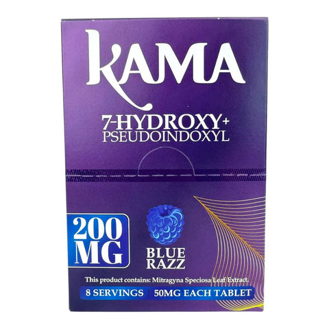 Kama Purple 200MG: 7-Hydroxymitragynine 4's - Blue Razz (10CT)