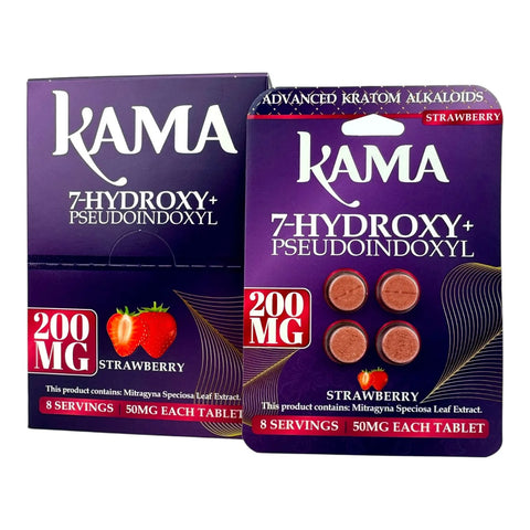 Kama Purple 200MG: 7-Hydroxymitragynine 4's - Strawberry (10CT)