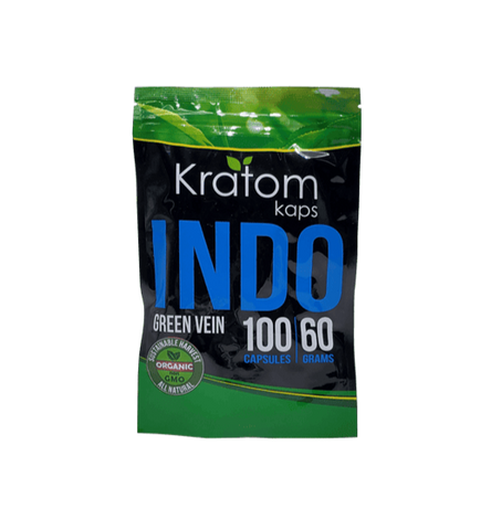 Kratom Kaps Bags: Indo 100 Capsules | 60 Gms