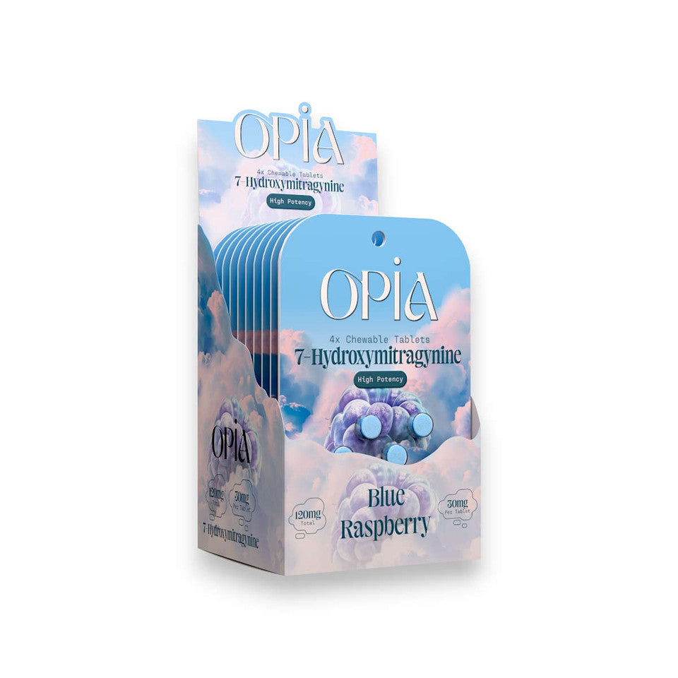Opia 7-Hydroxy 120MG: Blue Raspberry 4's (10CT)