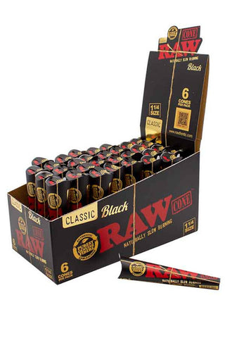 Raw Black Cone Display 1-1/4 (6 Pack)