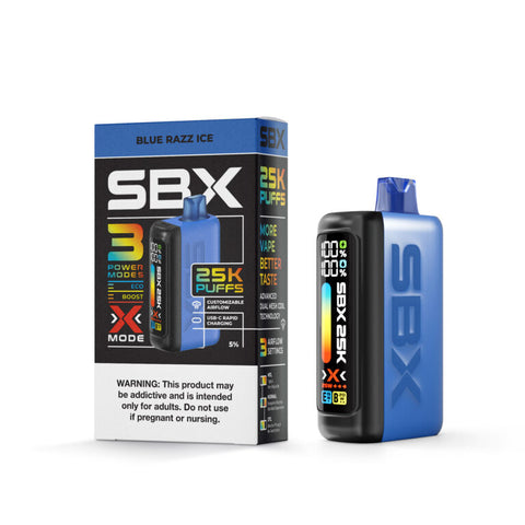 SBX 5% Metatine 25K: Blue Razz Ice (5CT)