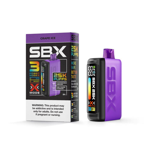SBX 5% Metatine 25K: Grape Ice (5CT)