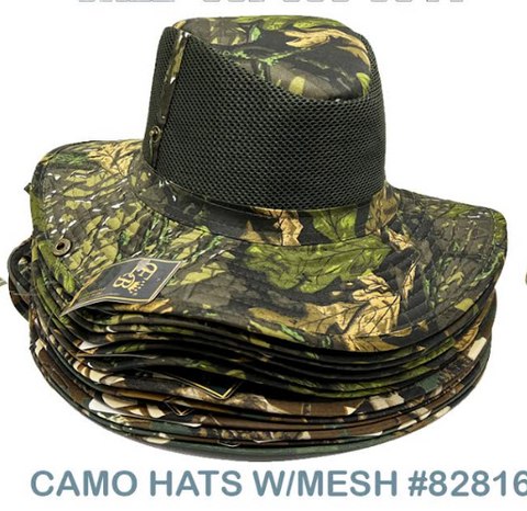 Summer FIshing Hats: Camo (12CT) - 82816