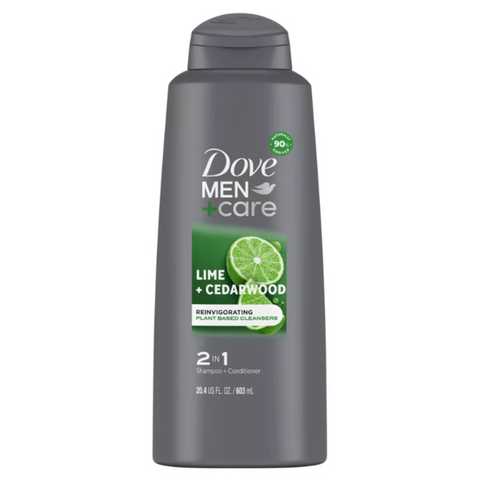 Dove Men's 2in1 Shampoo + Conditioner 20oz - Lime + Cedarwood