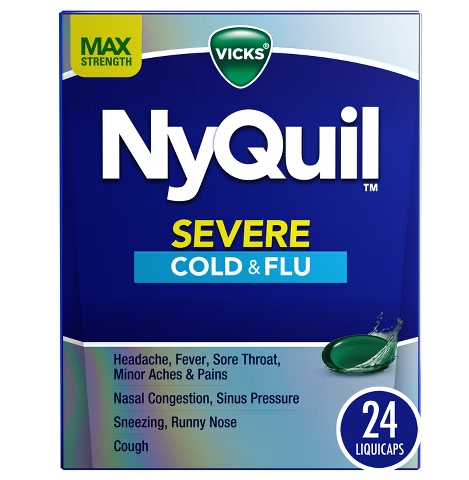 NyQuil Cold & Flu Liqui Caps (24CT)