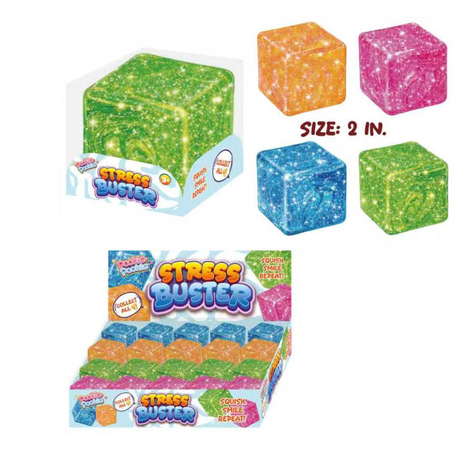Stress Buster Cube: Glitter (12CT) - 71954