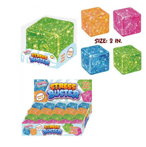 Stress Buster Cube: Glitter (12CT) - 71954