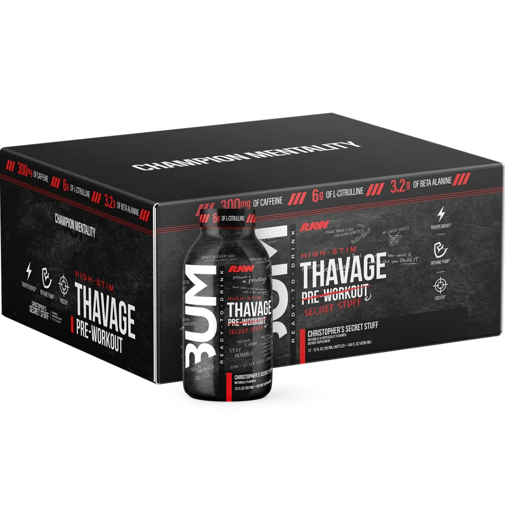 Raw Thavage Pre-Workout RTD (12CT)