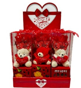 Teddy Bear with Note Gift Box Display - 16391