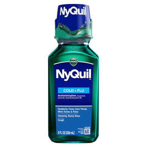 Nyquil Cold & Flu Bottle: Original 8oz