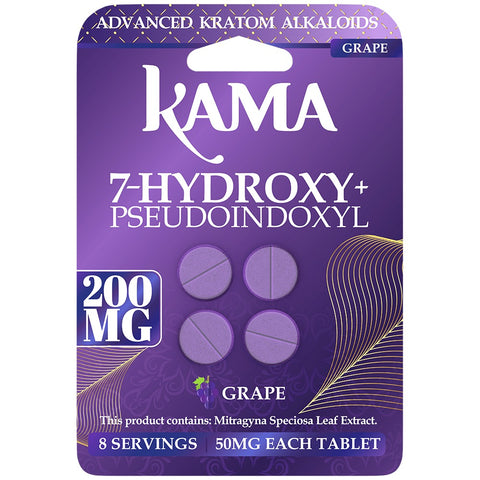 Kama Purple 200MG: 7-Hydroxymitragynine 4's - Grape (10CT)
