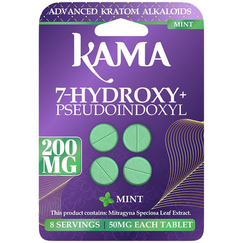 Kama Purple 200MG: 7-Hydroxymitragynine 4's - Mint (10CT)