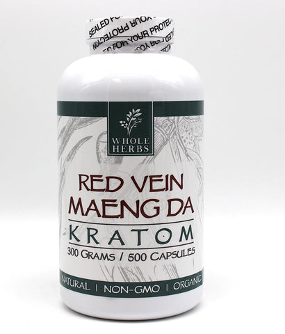 Whole Herbs Bottles: Maeng Da Red Vein - 500 Capsules | 300 GMS