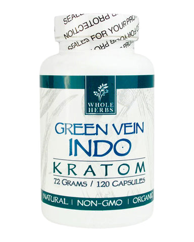 Whole Herbs Bottles: Indo Green Vein - 120 Capsules | 72 GMS