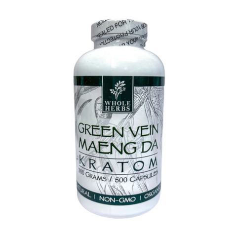Whole Herbs Bottles: Maeng Da Green Vein - 500 Capsules | 300 GMS