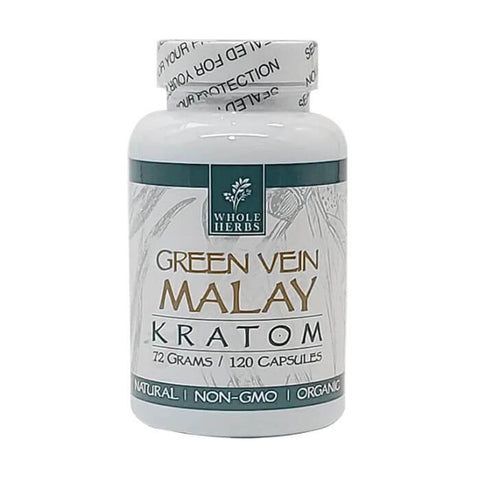 Whole Herbs Bottles: Malay Green Vein - 120 Capsules | 72 GMS