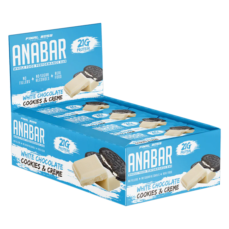 Anabar Protein Bar 21G: White Chocolate Cookies & Cream (12CT)