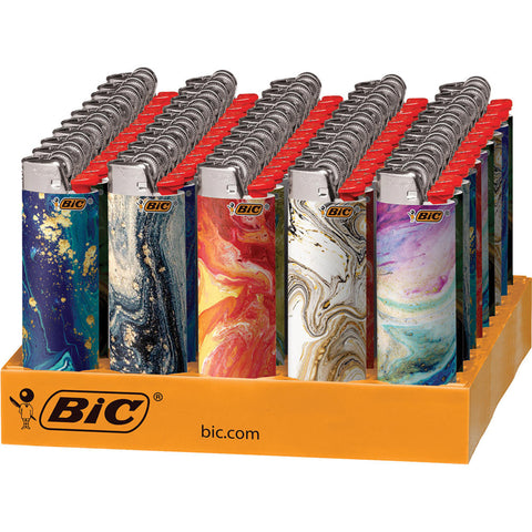 Bic Lighters: Marble Design (50CT)