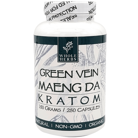 Whole Herbs Bottles: Maeng Da Green Vein - 250 Capsules | 150 GMS
