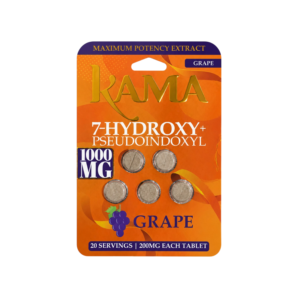 Kama 1000MG: 7-Hydroxymitragynine 4's - Grape (10CT)