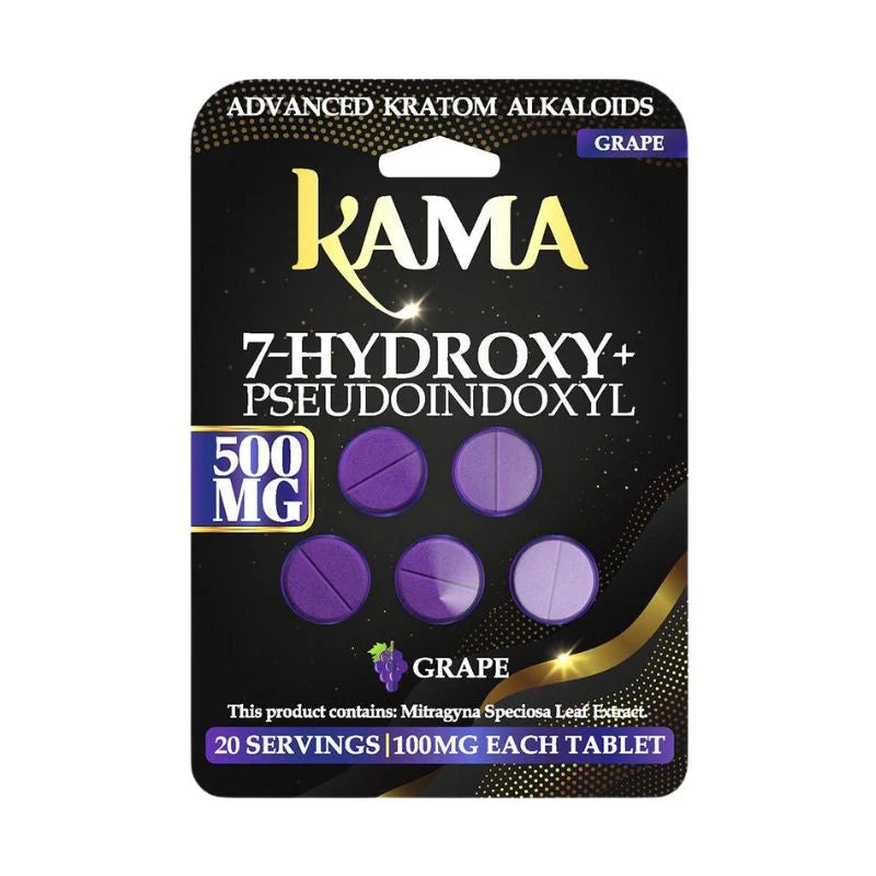 Kama 500MG: 7-Hydroxymitragynine 4's - Grape (10CT)