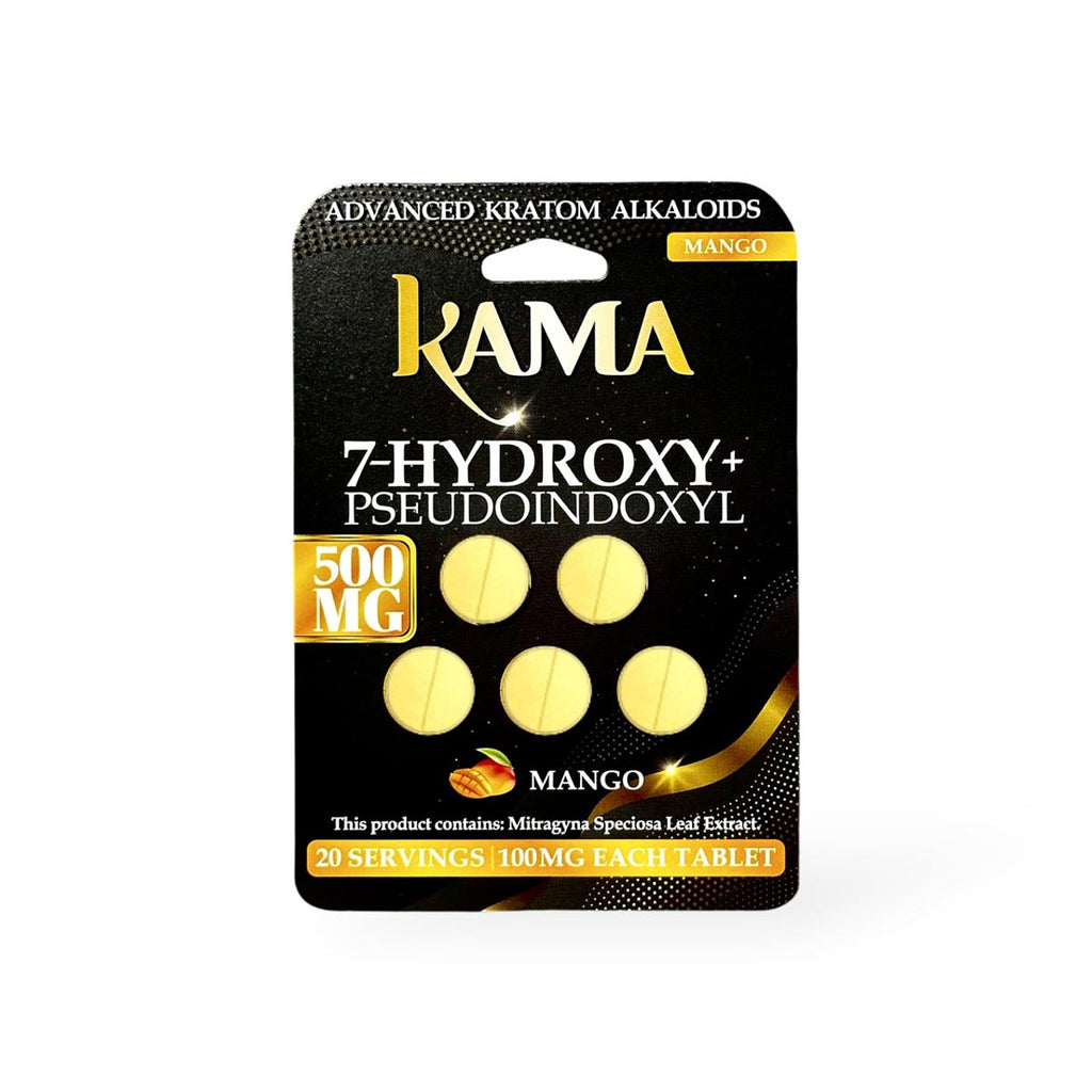 Kama 500MG: 7-Hydroxymitragynine 4's - Mango (10CT)