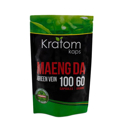 Kratom Kaps: Maeng Da 100 Capsules | 60 gms