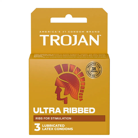 Trojan Ultra Ribbed 3's (6CT)