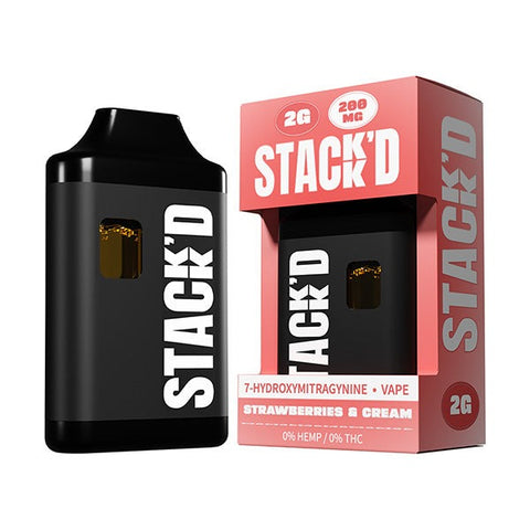 Stack'D 7-Hydroxy 2G Disposable: Strawberries & Peach