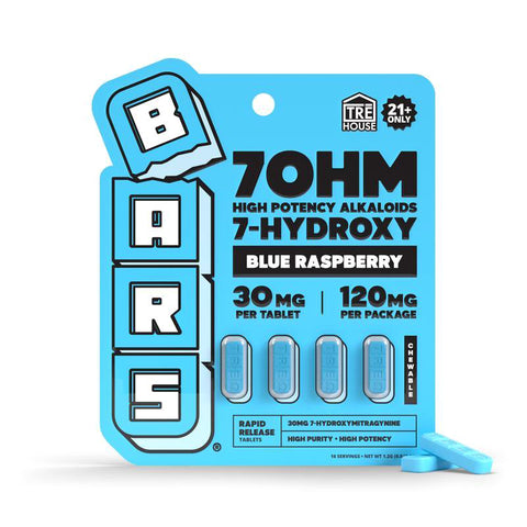 Tre House 7-Hydroxy Bars 120MG: Blue Raspberry (10CT)