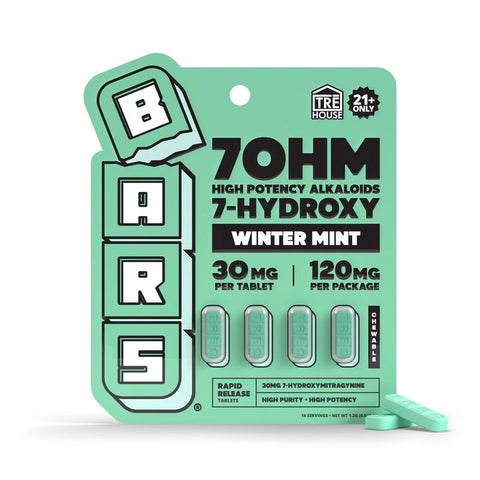 Tre House 7-Hydroxy Bars 120MG: Winter Mint (10CT)
