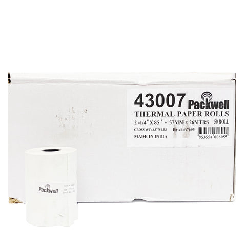 Thermal Paper Roll 2-1/4x85 - 43007 (50CT)