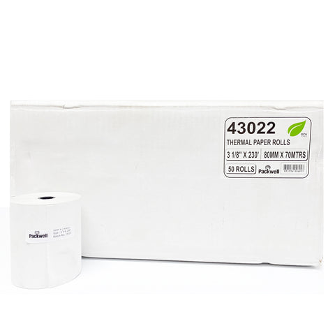 Thermal Paper Roll 3-1/8x230 - 43022 (50CT)