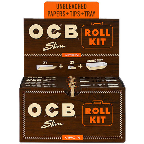 OCB Virgin Roll Kit: Slim (Papers + Tips + Tray)