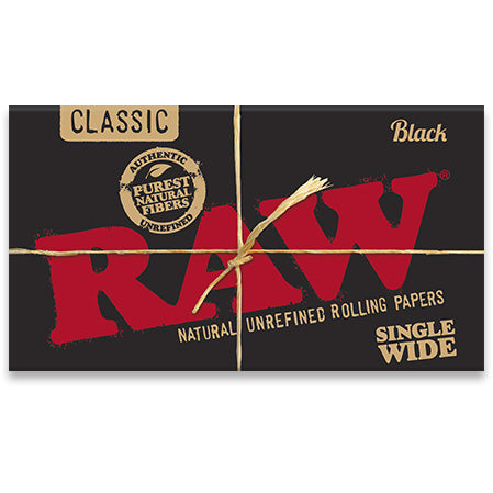 Raw Classic Black Single Wide (25CT)