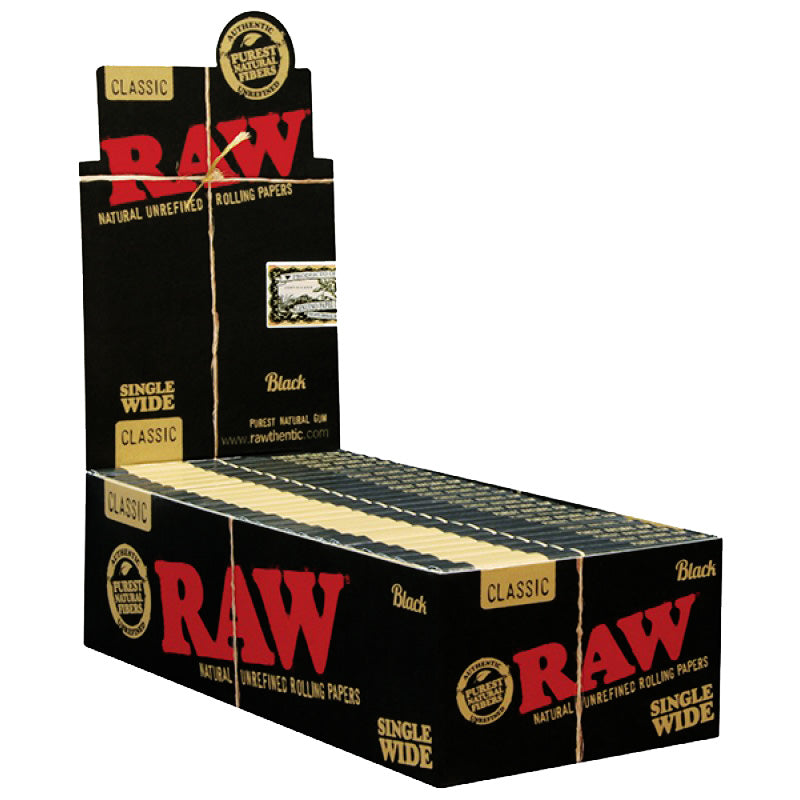 Raw Classic Black Single Wide (25CT)