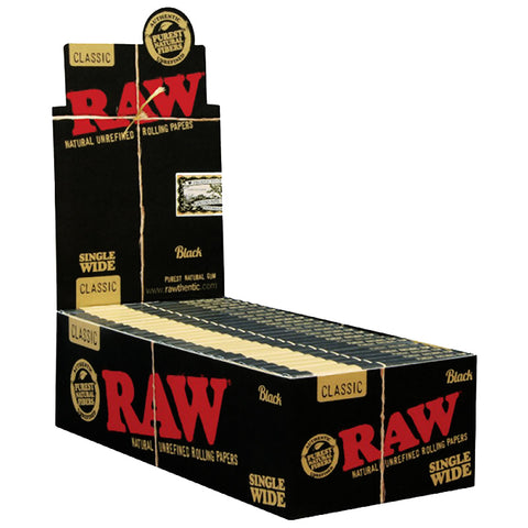 Raw Classic Black Single Wide (25CT)