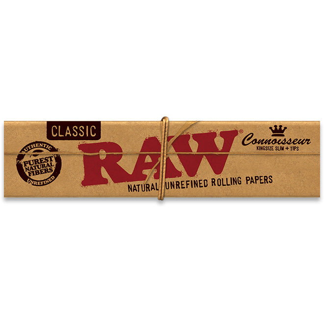 Raw Classic Connoisseur King Size Slim + Tips (24CT)