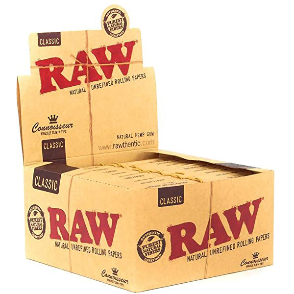 Raw Classic Connoisseur King Size Slim + Tips (24CT)