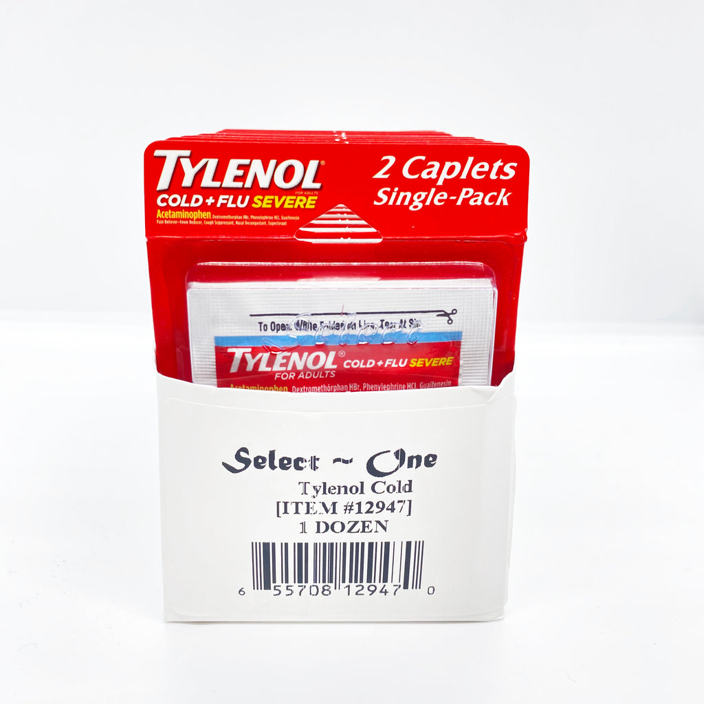 Blister Pack: Tylenol Cold & Flu Severe 2's (12CT)