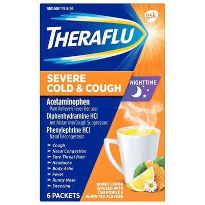 Theraflu Flu Nighttime Powder 6's